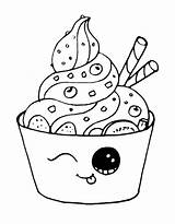 Cute Printable Dessert Coloring Page sketch template