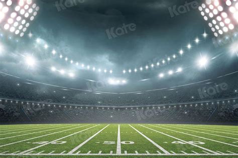 Kate Football Field Night Lights Sport Backdrop for Photography