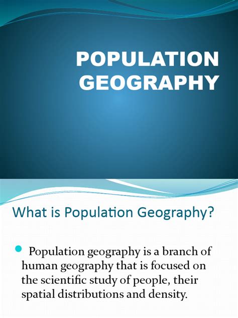 Population Geography | PDF | Urbanization | Population Growth