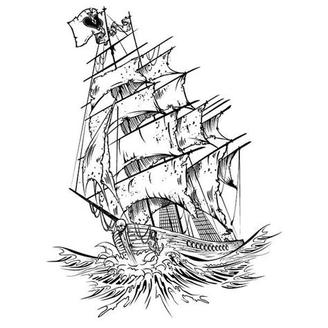 Ship on Wave Tattoo Design | Ship tattoo, Pirate ship tattoos, Pirate ...