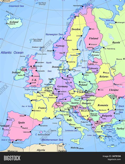 Map Europe Continent Image & Photo (Free Trial) | Bigstock