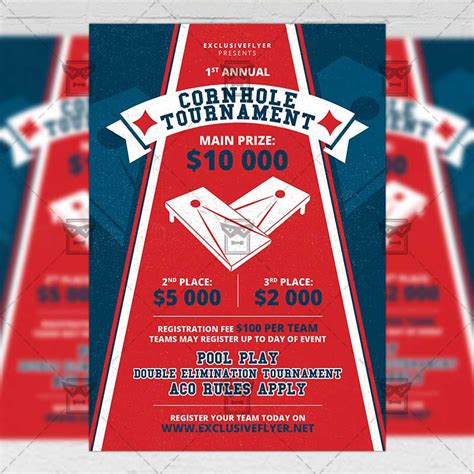 Cornhole Tournament Event - Community A5 Flyer Template | ExclsiveFlyer ...