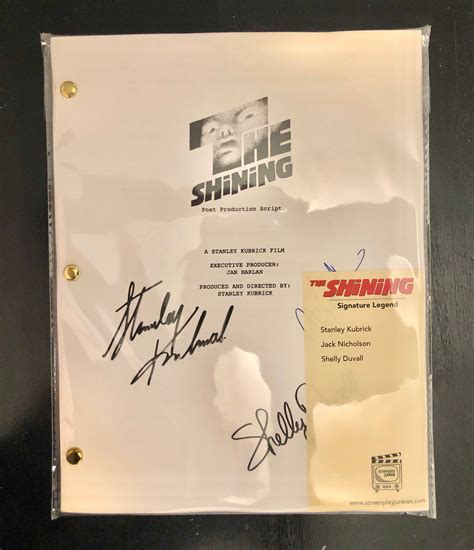 The Shining Signed Script Replica Stephen King Stephen | Etsy