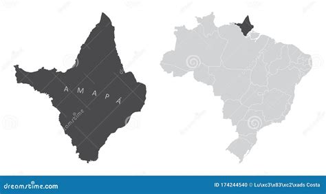 Amapa State Brazil stock illustration. Illustration of border - 174244540