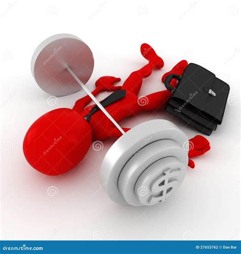 3d Man Hard Time in Business Concept Stock Illustration - Illustration of finance, adult: 27653762