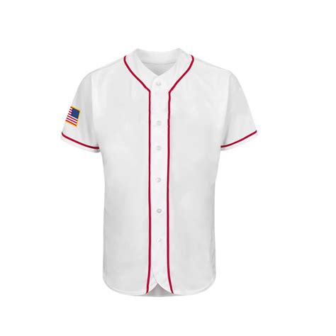 Plain White Baseball Jersey With Red Strip - Buy Plain White Baseball ...