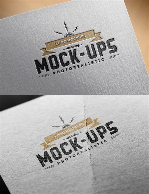 Logo MockUps – Paper Edition | GraphicBurger