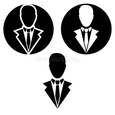 Businessman Vector Icon. Businessman Logo Stock Illustration - Illustration of head, business ...