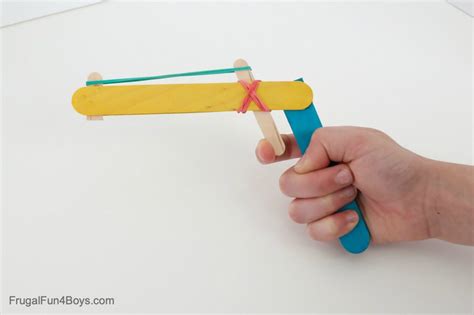 Make a Craft Stick Rubber Band Gun - Frugal Fun For Boys and Girls