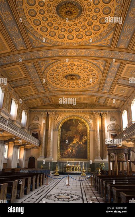 England London Greenwich Royal Naval College Chapel Stock Photo - Alamy