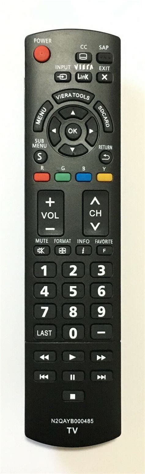 TV Remote N2QAYB000485 For Panasonic TV TH-42PX77U,TH-58PZ700U,TC-P65S ...