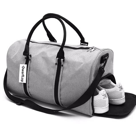 Sports Gym Bag Waterproof Nylon Men/Women fitness Gym Bags Large Gray camouflage Capacity ...