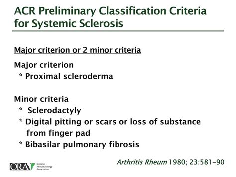 PPT - ACR – EULAR Classification Criteria for Systemic Sclerosis ...