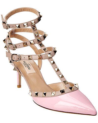 Rue La La — Valentino Cage Rockstud 65 Patent Ankle Strap Pump