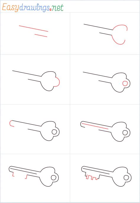 How To Draw A Key Step by Step for Beginners - [8 Easy Phase]