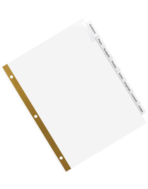 Avery® 11124 - Insertable Big Tab™ Dividers , 8-1/2" x 11", Clear