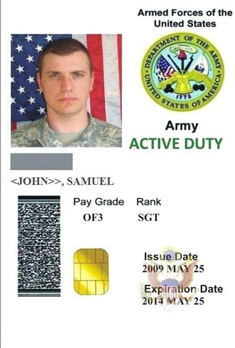 Sample Of Us Army Id Card - Unofficial US Army Portal