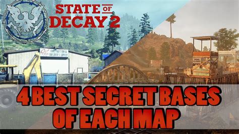 4 Best Bases Providence Ridge, Meagher Valley, Drucker County & Cascade Hills State of Decay 2 ...