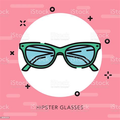 Cats Eye Glasses Open Outline Graphic Design Icon Stock Illustration ...