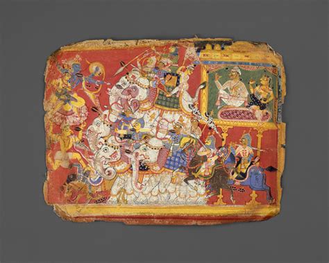 Krishna Battles the Armies of the Demon Naraka: Page from a Bhagavata Purana Manuscript ...