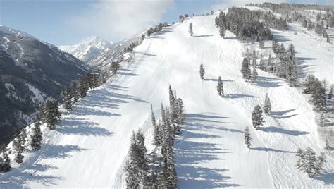 Mountains Hills Snow Aspen Colorado. Snow Capped Mountains And Hills In ...