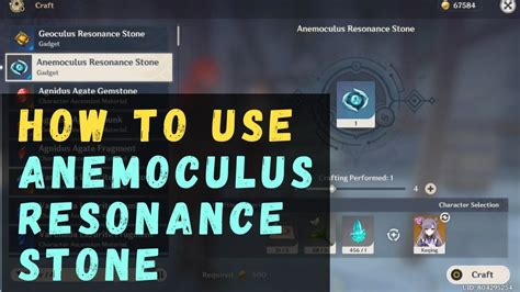 HOW TO USE ANEMOCULUS RESONANCE STONE - YouTube