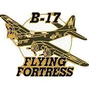 B-17 Flying Fortress US Air Force airplane enamel metal pin| - La Bottega del Dido