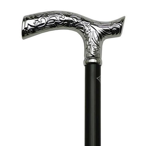 Unisex Skull Cane Black, Metal Chrome Finish Handle -Affordable Gift! Item #HAR-9111808 ...