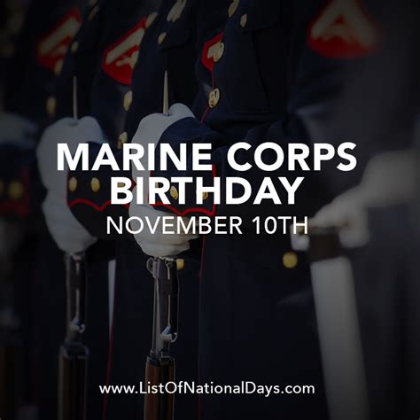 MARINE-CORPS-BIRTHDAY - List Of National Days