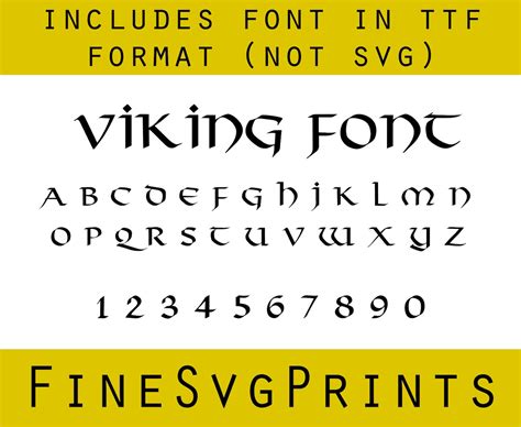 Viking Font TTF Nordic Celtic Norwegian Font Unique - Etsy