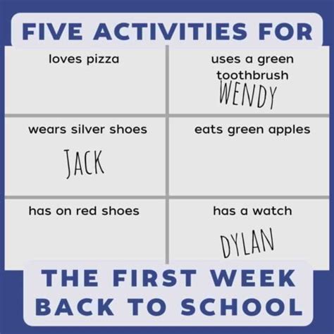 5 Easy Activities for the First Week of School - Days With Grey