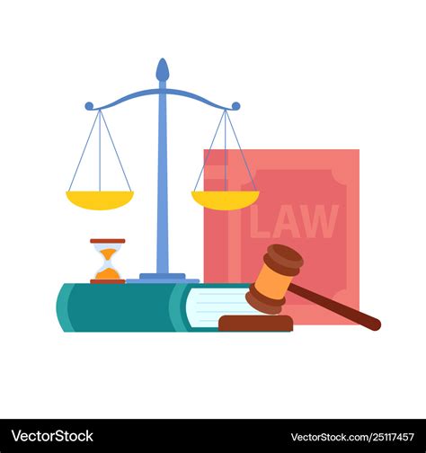 Law order court symbols Royalty Free Vector Image