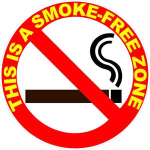 This is a Smoke Free Zone Decal – Signs by SalaGraphics