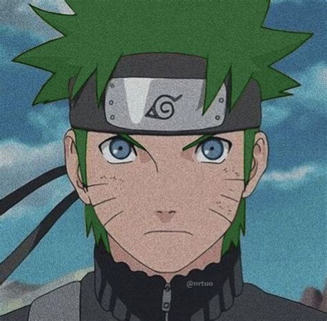 Green haired Uzumaki Naruto | Cartoni animati, Manga