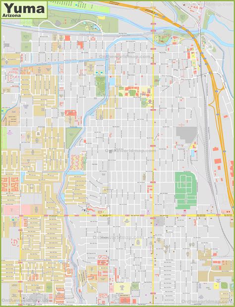 Large detailed map of Yuma - Ontheworldmap.com