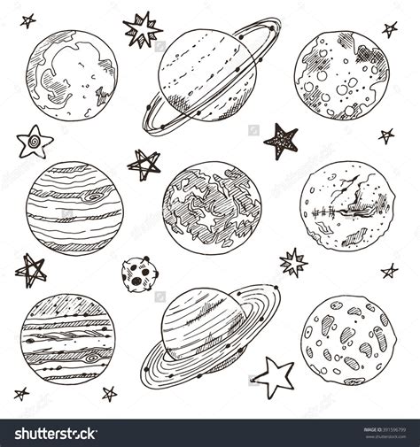 √ Planet Clipart Black And White