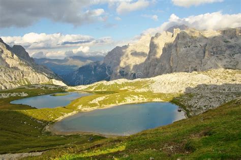 Lakes `Laghi Del Piani ` Near `Tre Cime Di Lavaredo ` Drei Zinnen ...