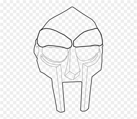 Doom Drawing Black And White - Mf Doom Mask Drawing, HD Png Download ...