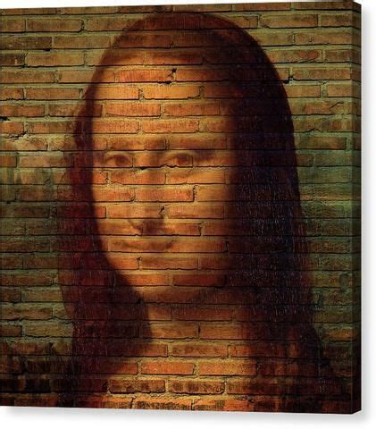 Mona Lisa Brick Wall Texture - Canvas Print | Canvas texture, Textured walls, Textured wall art