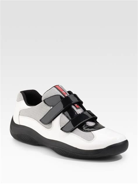 Prada Double-strap Sneakers in White for Men | Lyst