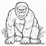 Gorilla Coloring Pages  Free & Printable sketch template