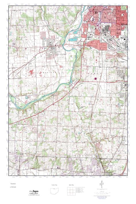 MyTopo Trenton, Ohio USGS Quad Topo Map