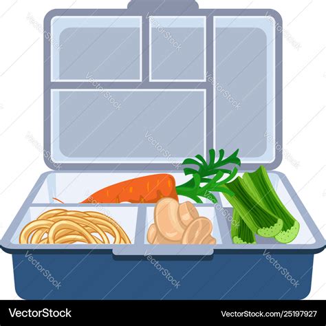 Plastic lunchbox icon cartoon style Royalty Free Vector