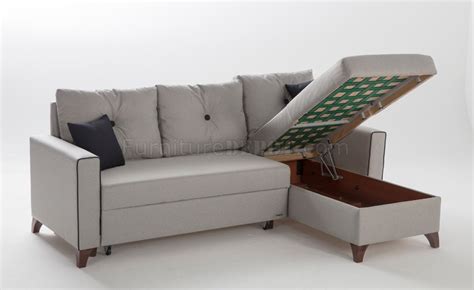 Lyon Reversible Sectional Sofa Bed in Oyem Gray by Istikbal