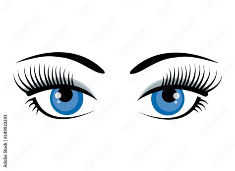 Cartoon Eyes With Eyelashes