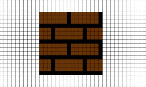 an image of a brick wall made out of squares and pixels, with the words