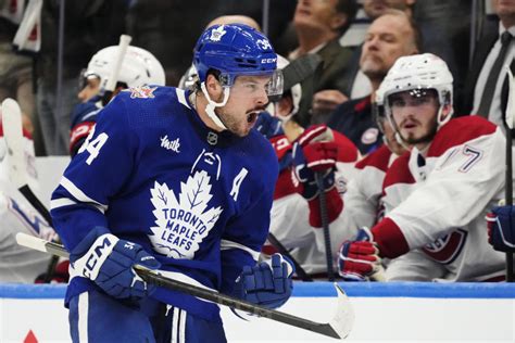 Auston Matthews has hat trick, Maple Leafs rally to beat Canadiens 6-5 ...