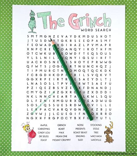 Printable Grinch Games