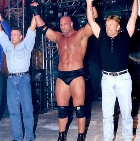 Chuck Norris,Jean Claude Van Damme & Goldberg together in WCW.. : r/SquaredCircle