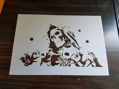 EURO 7 STAGE GSKULL MULTI LAYER STEP BY STEP AIRBRUSH LASER CUT STENCIL TEMPLATE Laser Cut ...